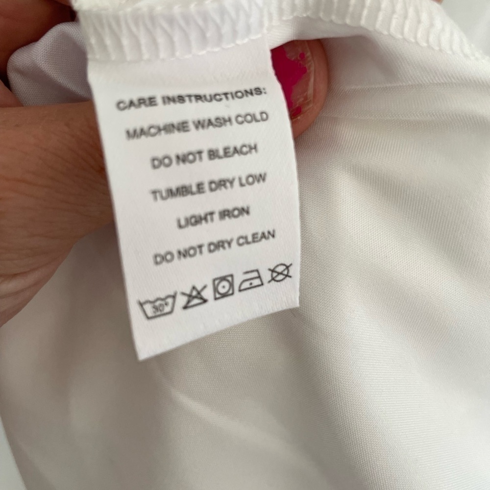 White dress sheer beach cover up short sleeve small NWT - Picture 5 of 9